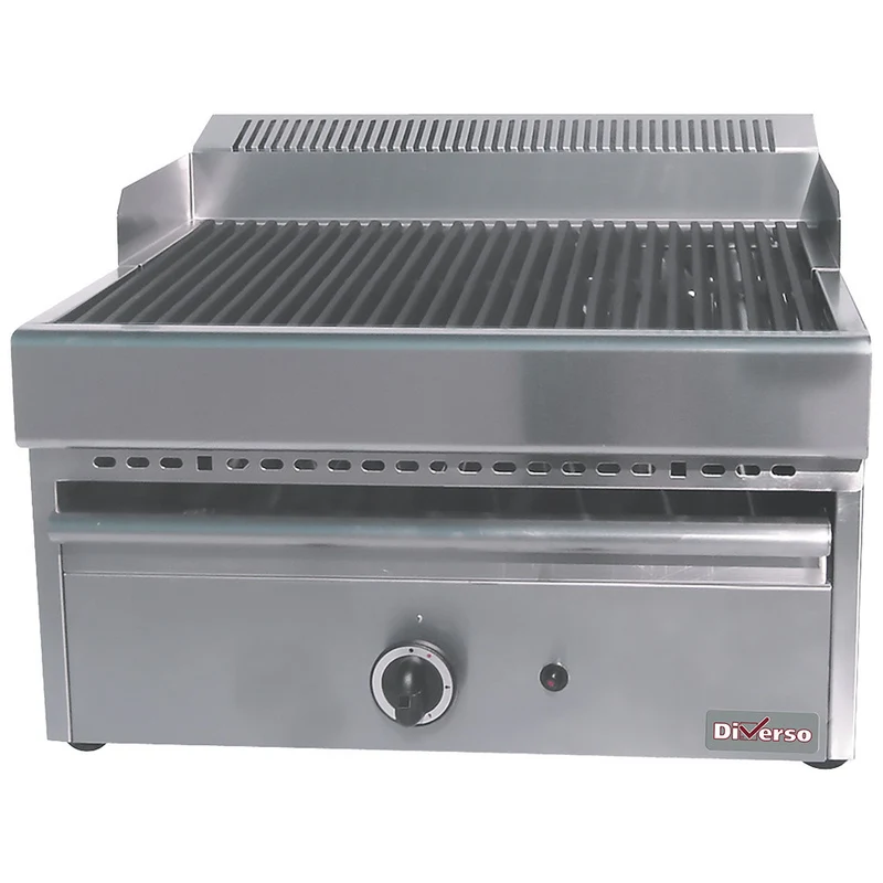 Grill-vapeur gaz avec grille de cuisson en fonte - Diverso