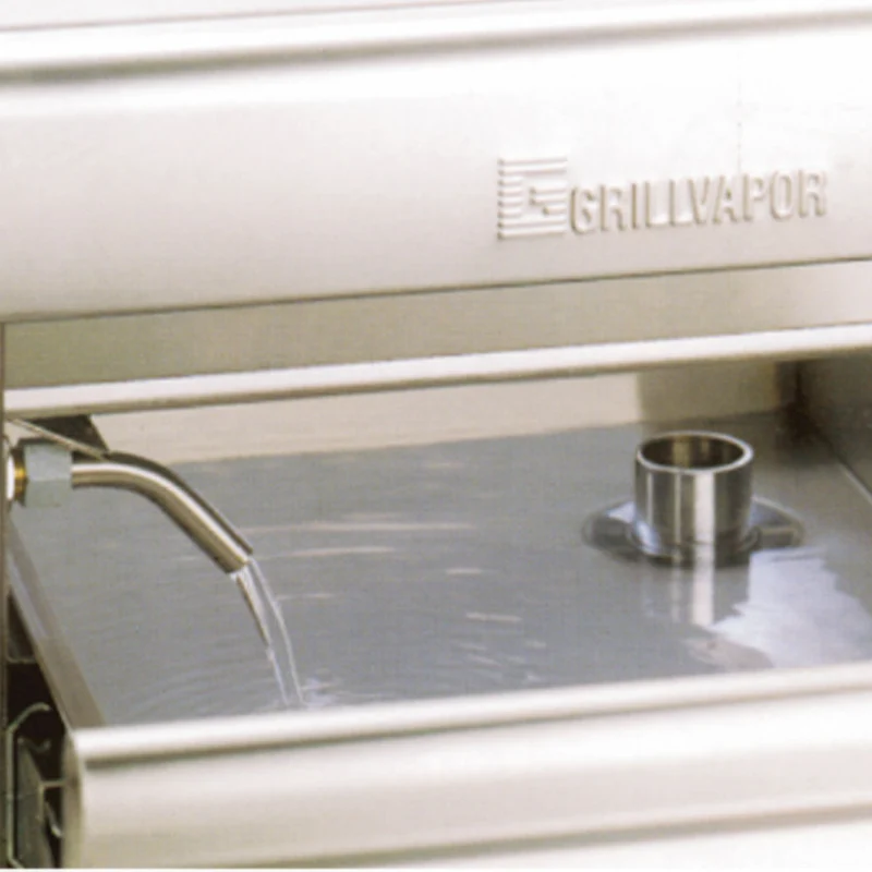 Grill -vapeur gaz avec grille en -o- sur meuble - Diamond