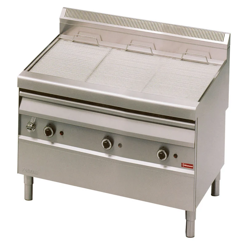 Grill vapeur gaz à grille en -o- sur meuble - Diamond