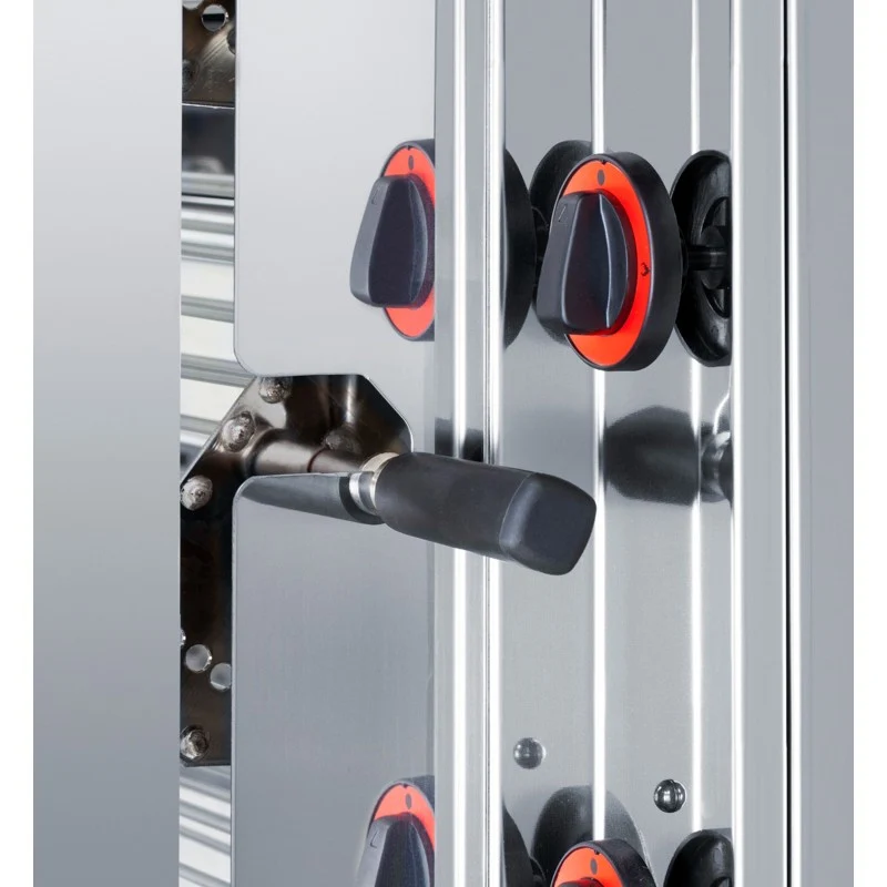 Rôtissoire gaz vertical - 7 grilles pour poulets crapaudine - 735 EKO 81.2 L 46 W - Feca