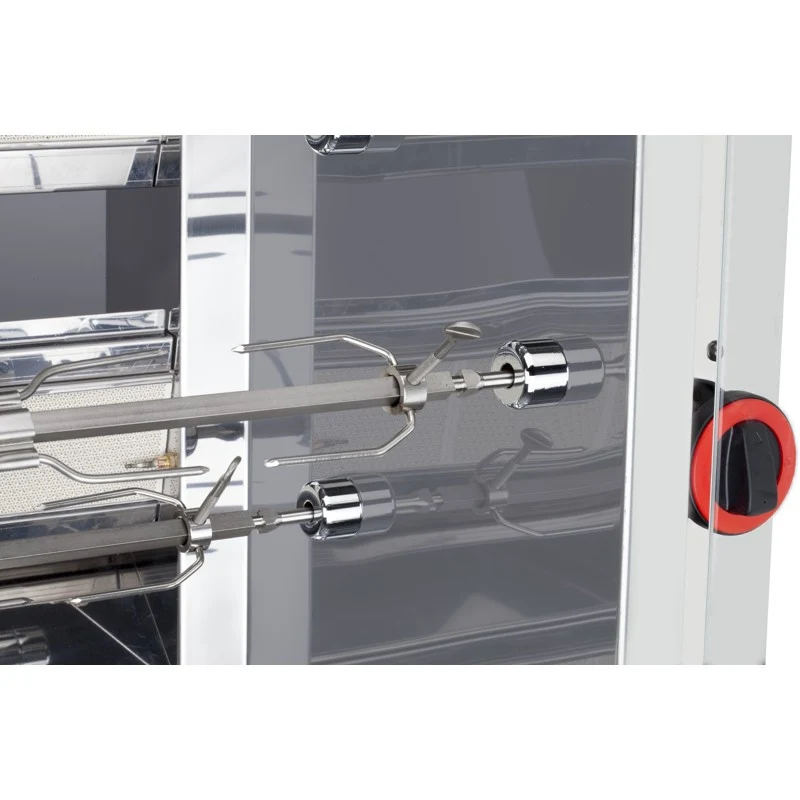 Rôtissoire gaz 66 poulets - 11 broches - 40 000 Kcal/h - IND-SIN-11 66 L 40 W - Feca