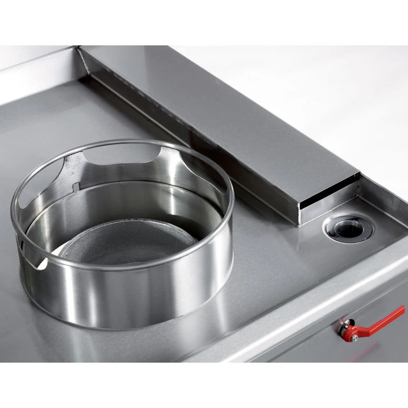 Fourneau wok 3 brûleurs - rideau d'eau - inox - 21,44 kW - Diamond