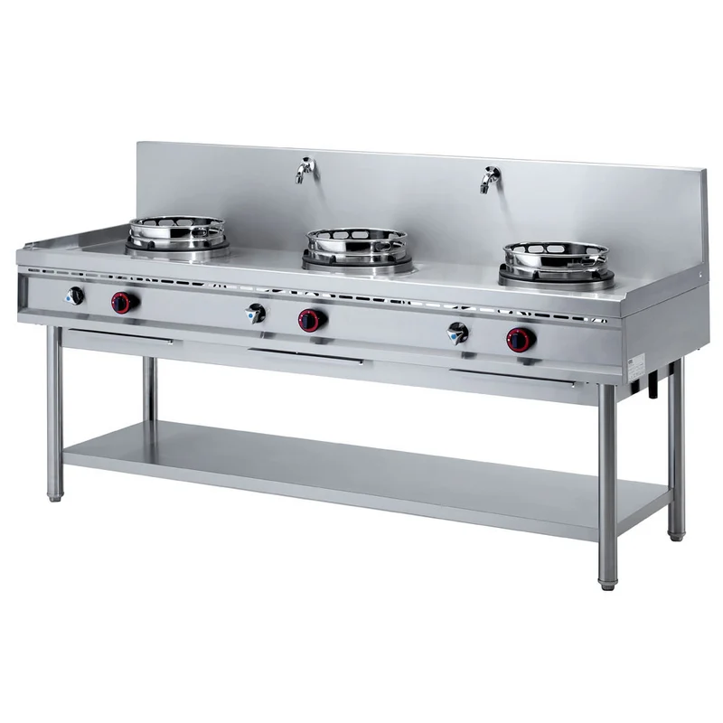 Fourneau wok gaz 3 feux 3 x 13 kw - Diamond