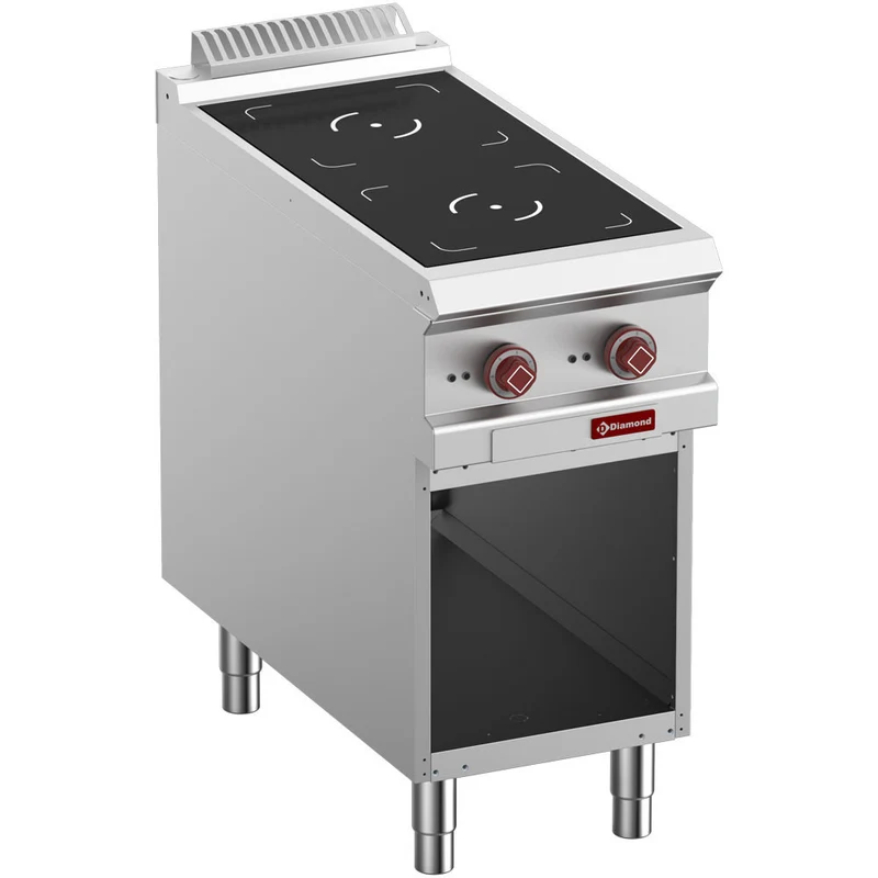 Fourneau électrique 2 foyers induction- armoire - 10 kW - Diamond
