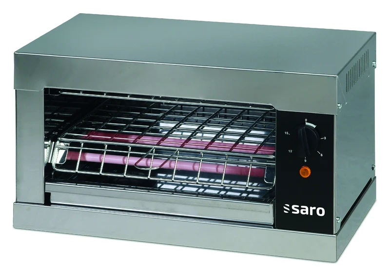 Grille-pain - Chaleur haut/bas - Minuteur - Bac miettes - Éléments quartz 2 kW - Toaster professionnel - Saro