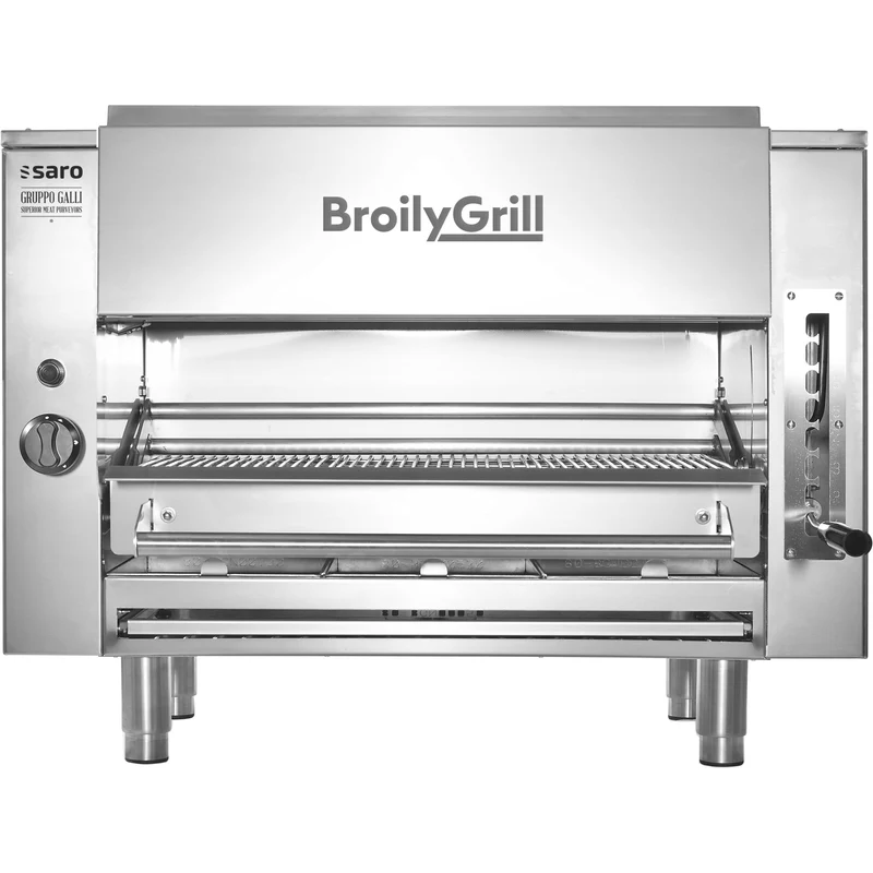 Grill professionnel - Inox - 980x450x745mm - 12,8kW - 850°C - Broily - Saro