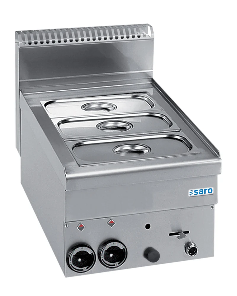 Bain-marie gaz - GN 1/2+1/3 - 2,15kW - 400x600x270mm - GBM46 - Saro