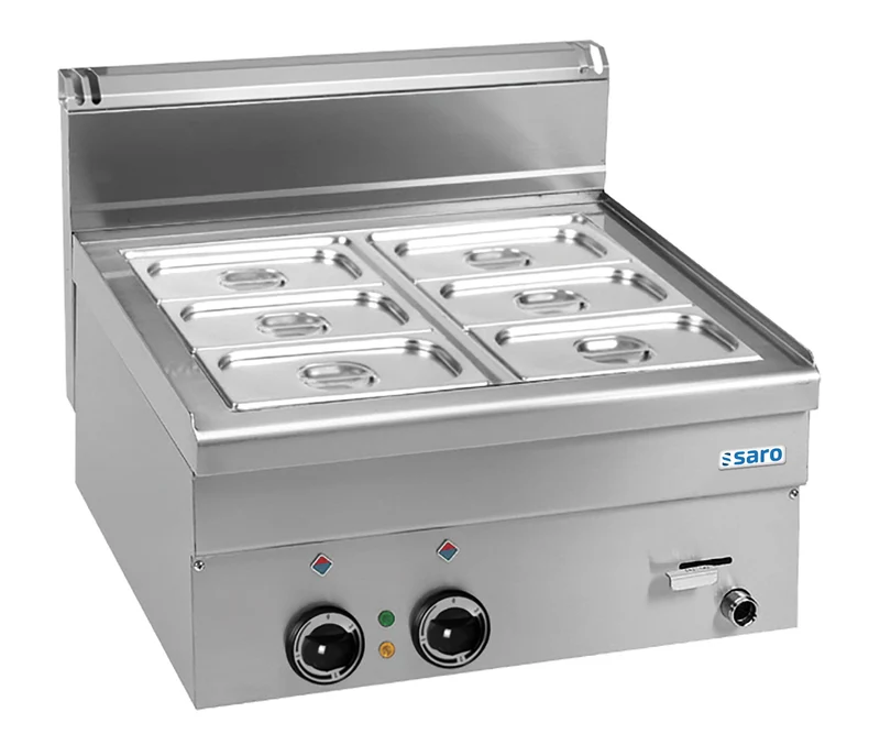 Bain-marie - GN 1/1+1/2+1/4 - 3,06kW - 600x600x270mm - EBM66 - Saro