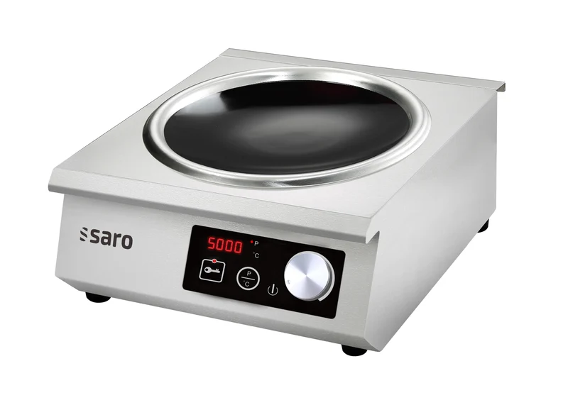 Plaque induction - Wok 380 mm - 5 kW - 10 niveaux - Tactile - LED - Giulia - Réchaud wok - Saro