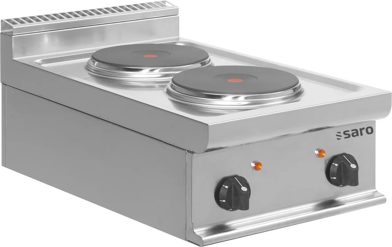 Cuisinière électrique E7/CUET2BB - 2 plaques - 5,2 kW - Température +100/+300°C 565x400x120 mm - Saro