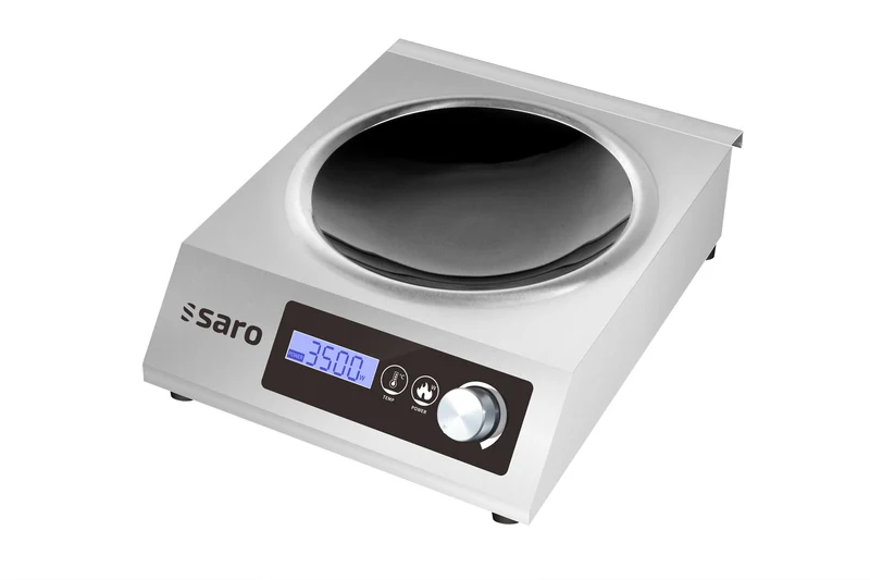 Wok Induction - 3,5kW - Ø360mm - 10 Niveaux - Affichage LCD - Réchaud wok - Saro