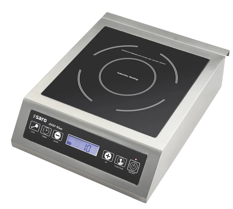 Plaque induction Natascha - 1 zone - 3,5 kW - 10 niveaux - Température +60/+240°C - Minuterie 608x370x560 mm 30 L - Saro