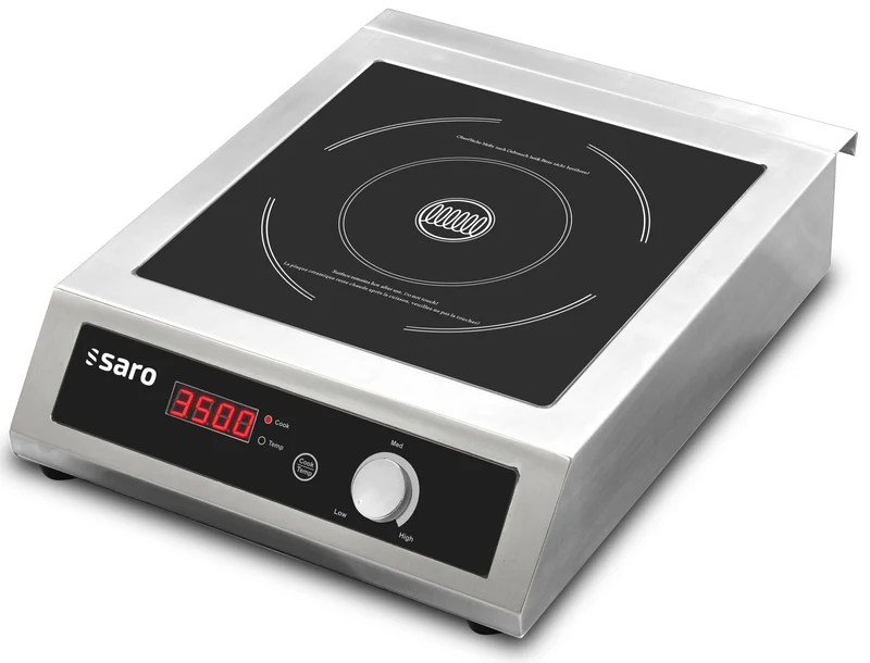 Plaque induction Marlene - 1 zone - 3,5 kW - 10 niveaux - Écran tactile 340x400x700 mm - Saro