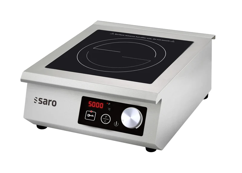 Plaque induction Lilly - 1 zone - 5 kW - 10 niveaux - Écran tactile 340x400x700 mm - Saro