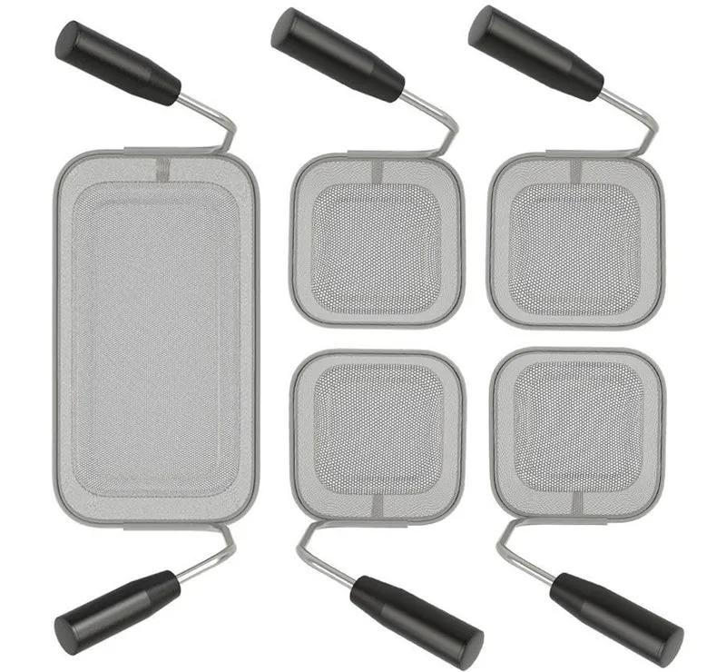Paniers Pâtes - Ensemble 4x1/6 + 1x1/3 - Acier - Multi-format - Professionnel - Accessoires cuiseur - Saro