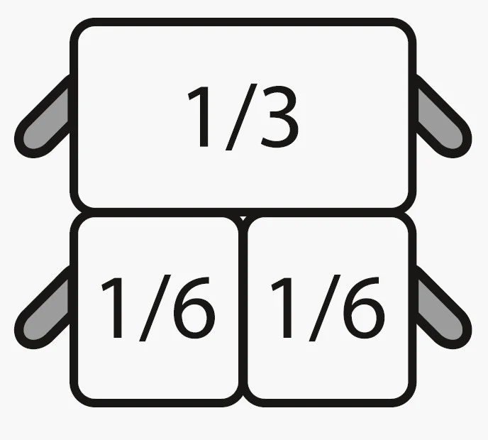 Paniers Pâtes - Ensemble 2x1/6 + 1x1/3 GN - Acier - Professionnel - Réf. 423-4025 - Accessoires cuiseur - Saro
