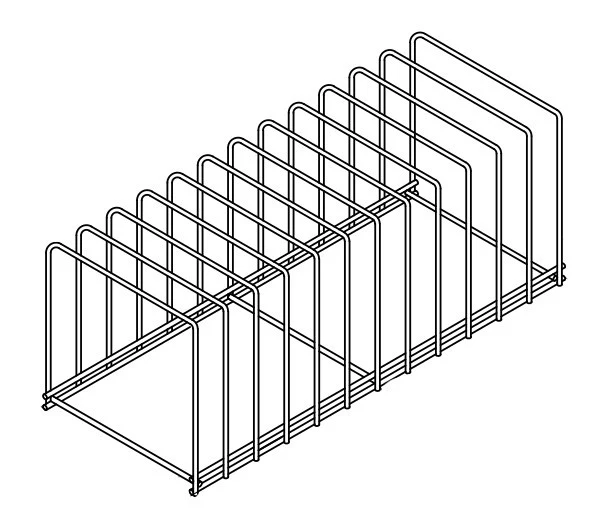 Plaque de support en acier inox 12 630x260x250 mm - Accessoires de ventilation - Combisteel