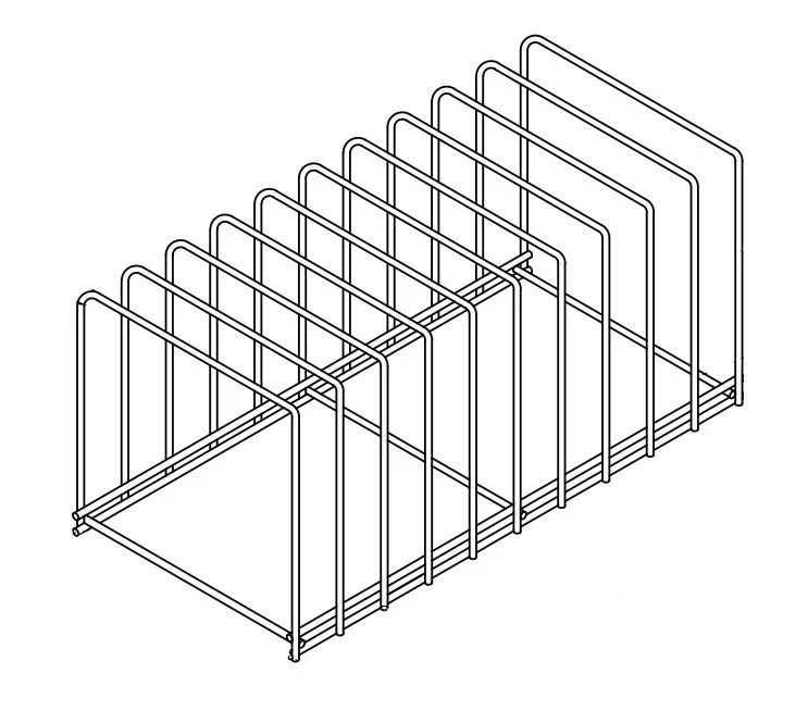 Plaque de support en acier inox 10 526x260x250 mm - Accessoires de ventilation - Combisteel