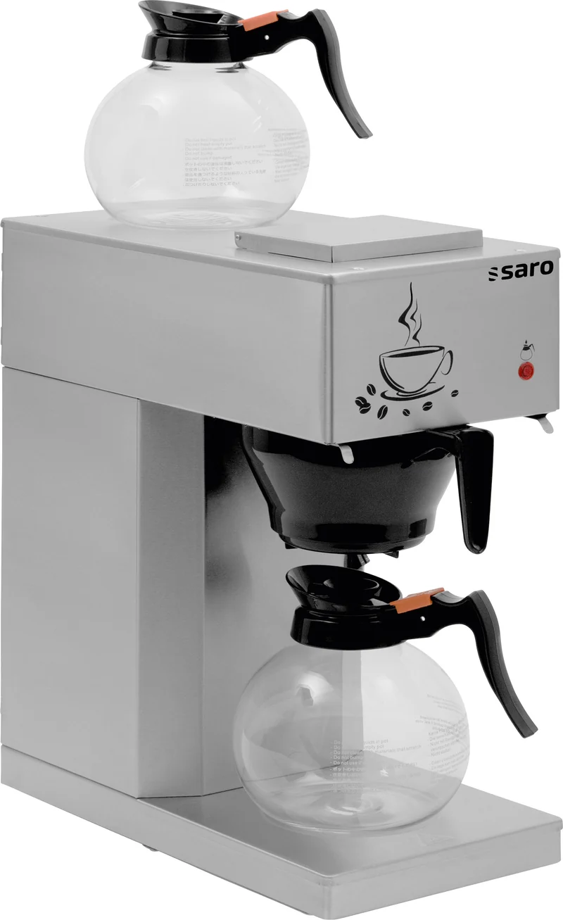 Machine à Café - 2 Plaques - 2x1.8 L - 2.0 kW - Protection à Sec - ECO - Saro