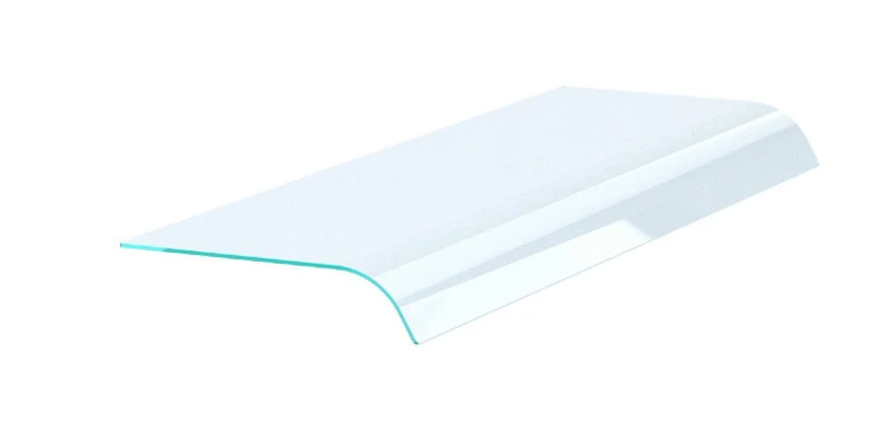 Vitre courbee 1 cote 2/1 675x500x108 mm - Accessoires de ventilation - Combisteel