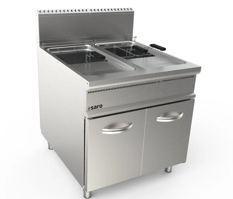 Friteuse gaz - 2x22L - 42kW - 290x400x120 mm - LQ/FLG2V22 - Saro