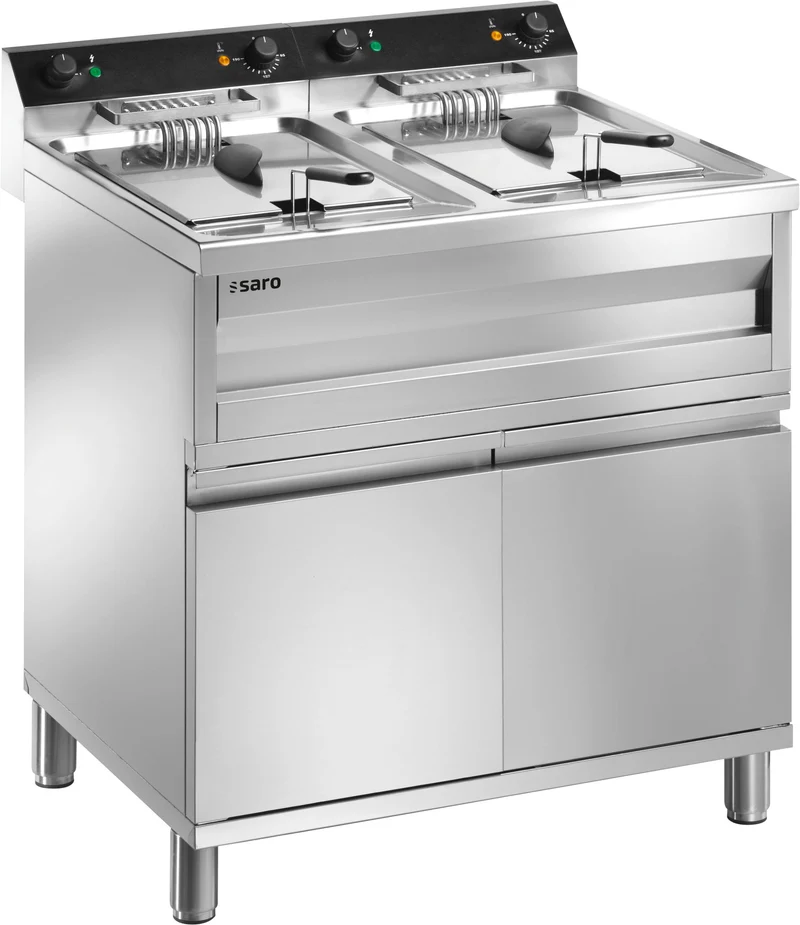 Friteuse - 2x12L - 2x9kW - 800x700x950mm - Gastroline 12+12VS - Saro