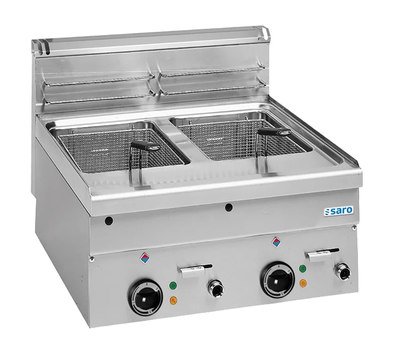Friteuse électrique - 2x10L - Température 90-190°C - Zone froide - Robinet vidange - Saro