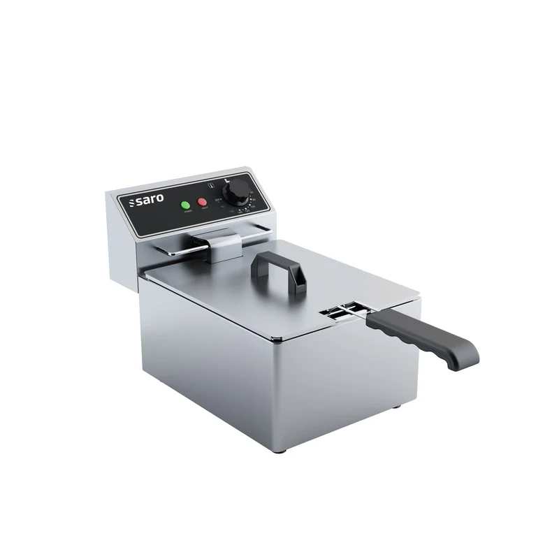 Friteuse - 6L - Température 60/+200°C - Cuve amovible - Thermostat sécurité - Saro