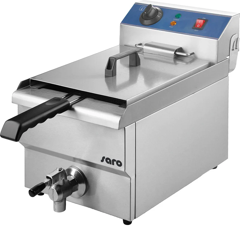 Friteuse - 13L - Température 0/+180°C - Cuve amovible - Robinet vidange - 3,3 kW - Saro