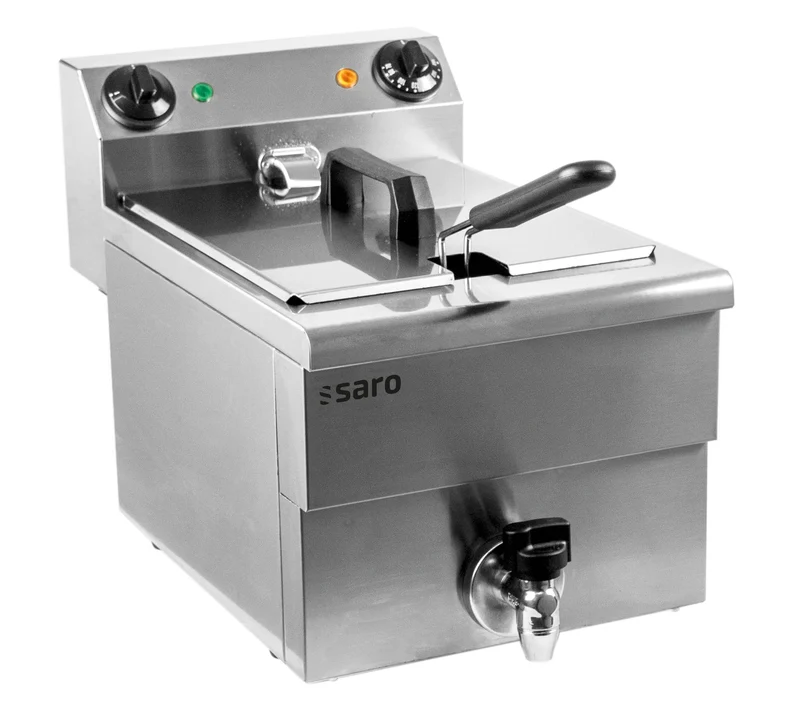 Friteuse - 10L - Température 0/+180°C - Cuve amovible - Robinet vidange 2 kW - Saro