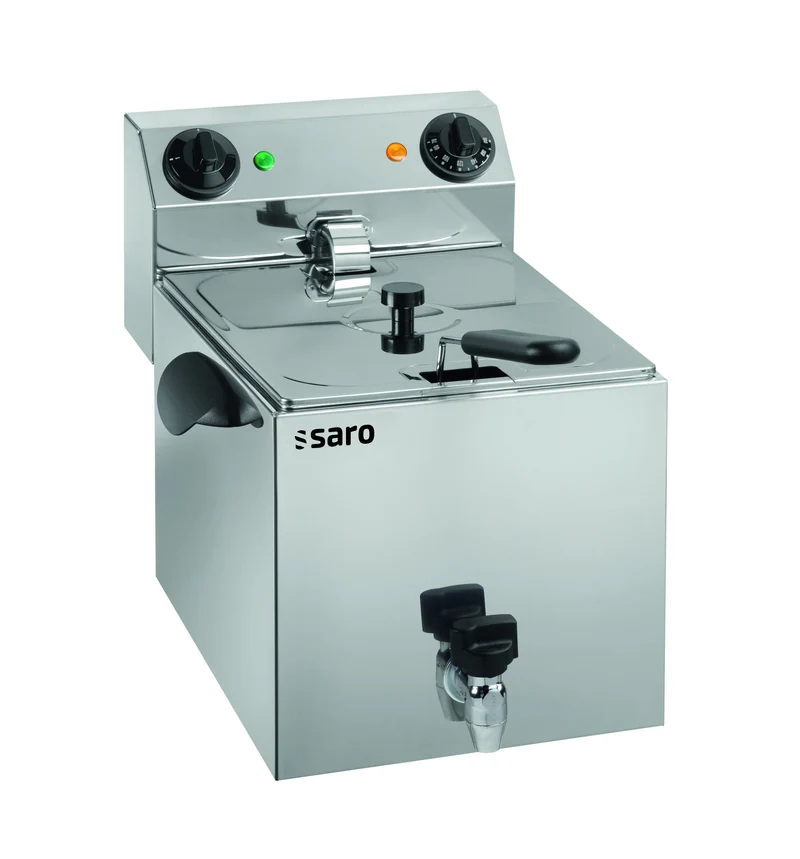 Friteuse - 10L - Température 0/+180°C - Cuve amovible - Robinet vidange - 6 kW - Saro