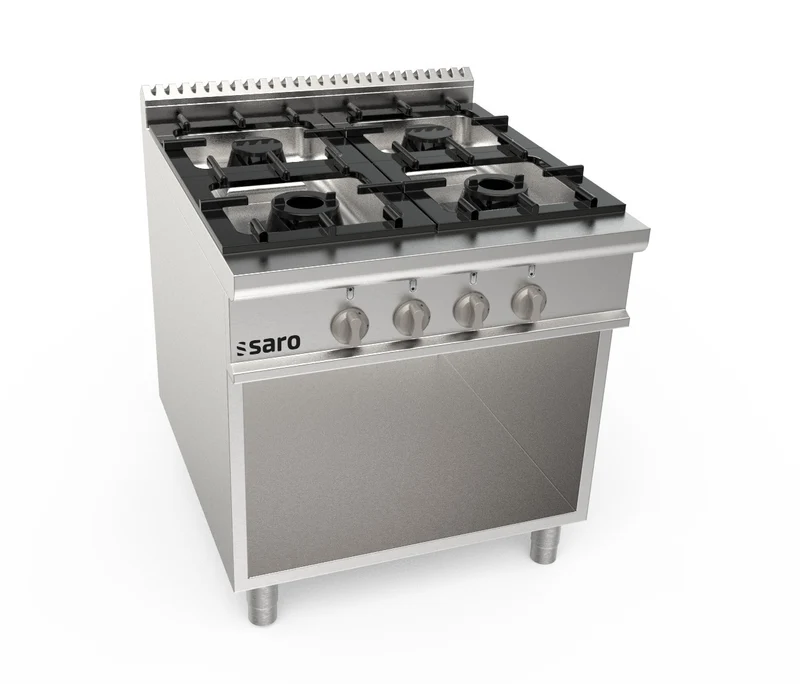 Cuisinière gaz - 4 feux - 23.8 kW - LQ/CUG4BA 1200x700x1085 mm - Fourneau gaz sur meuble - Saro