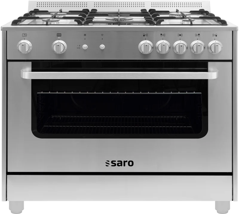 Cuisinière gaz - 5 feux - Four gaz 115L - Grill 1.8 kW - TS95C71X - Saro