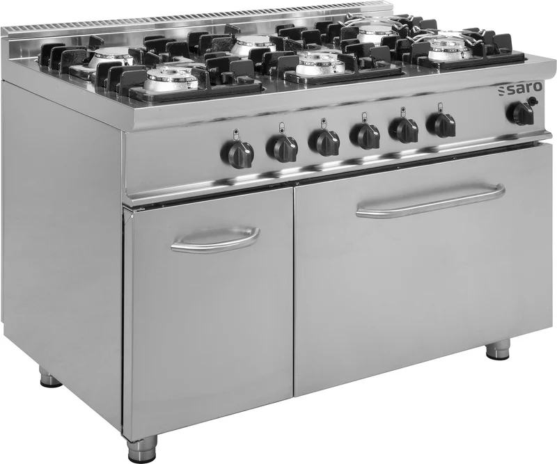 Cuisinière gaz - 6 feux - Four gaz 120L - 44.8 kW - E7/KUPG6LN - Saro
