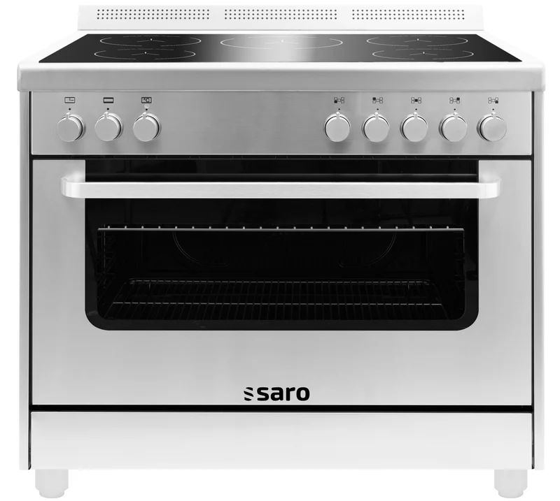 Cuisinière induction - 5 zones - Four électrique 115L - Grill 1.8 kW - TS95IND61X - Saro