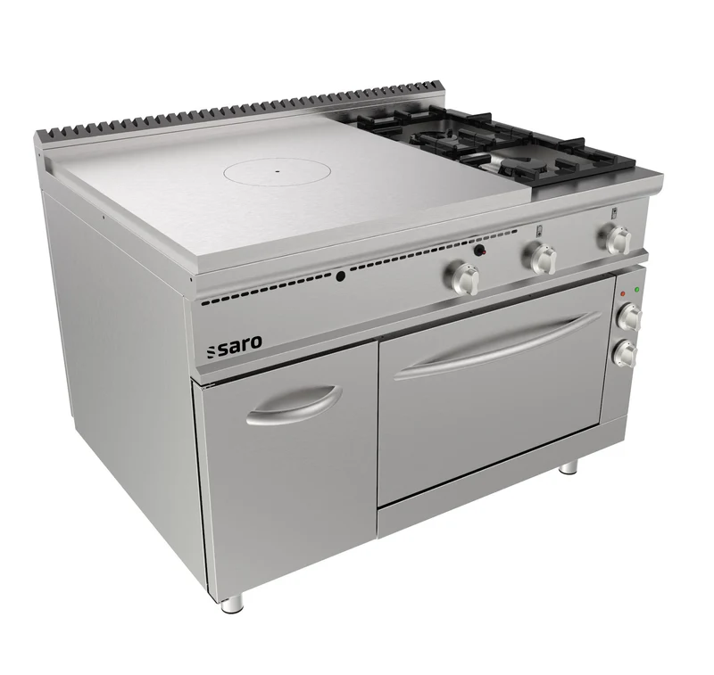 Cuisinière gaz - Plaque chauffante - 2 feux - Four électrique - 24.9 kW - LQ/TPG6LE - Saro