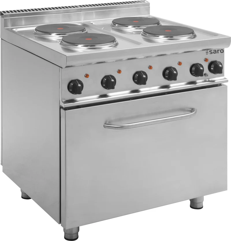 Cuisinière électrique - 4 plaques - Four électrique 120L - 15.9 kW - E7/CUET4LE - Saro