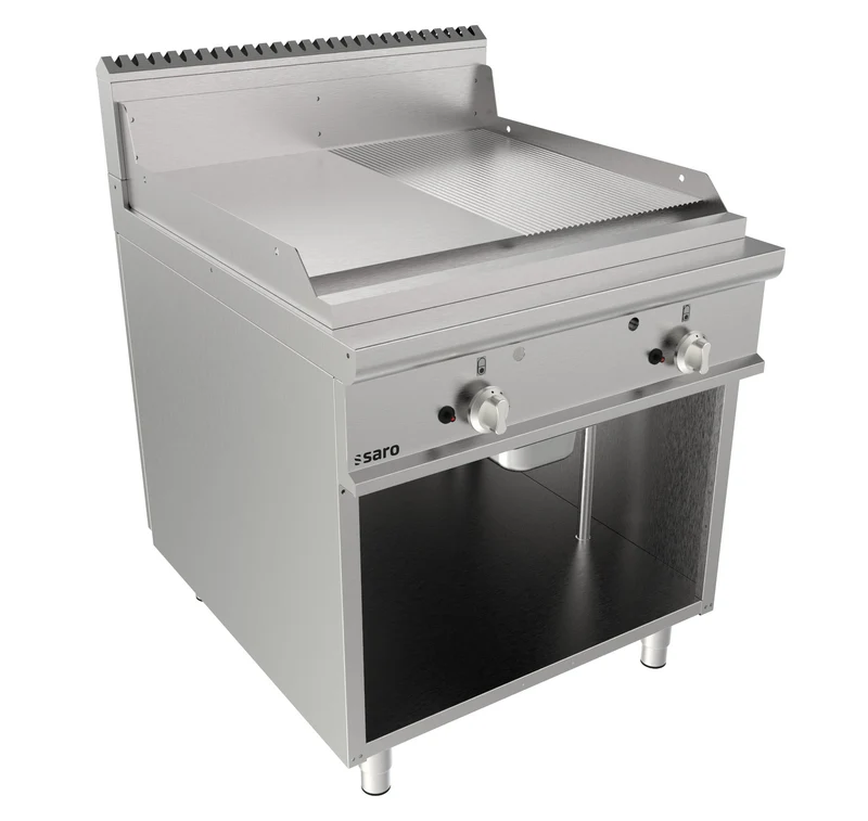 Plaque cuisson gaz - Inox - Mixte - 15mm - 13.8kW - Saro