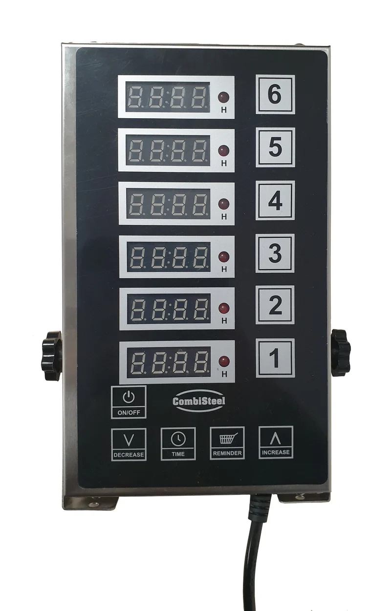Minuterie de cuisine numérique 6 canaux DKT 6 130x240x36 mm 1.8 watt - Thermomètre et Minuteur - Combisteel