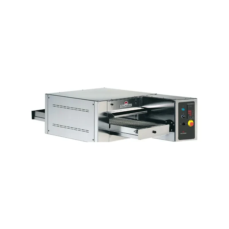 Four à tunnel convoyeur - 238 pizzas/h - Tapis : 83cm - 2470x1420x410mm