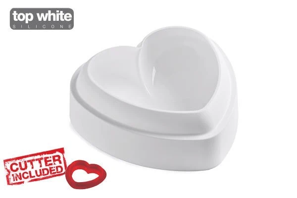 Moule Coeur bombé Flexi de 17 - TI AMO