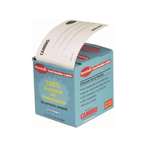 Etiquette soluble biodégradable 76 x 50 mm - Rouleau de 250 étiquettes