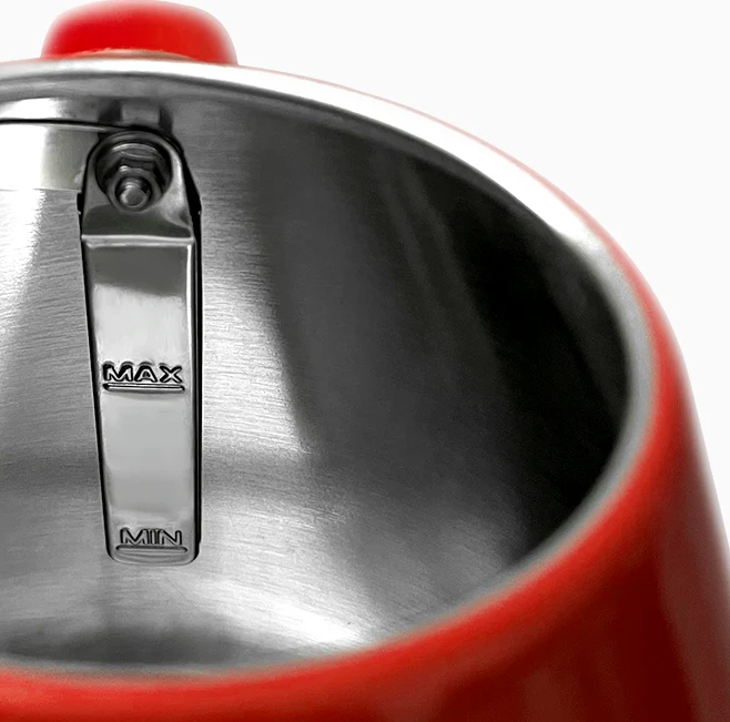 [1-for-1] Ruby Red Electric Kettle, with Food Grade 304 Stainless Steel, Dial Thermometer, 1.7 L (Available in the US)