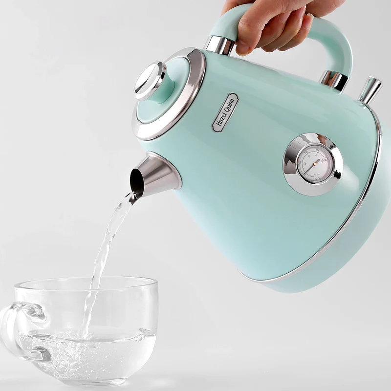 Mint Green Electric Kettle, with Food Grade 304 Stainless Steel, Dial Thermometer, 1.7 L (Available in the US, EU, AU)