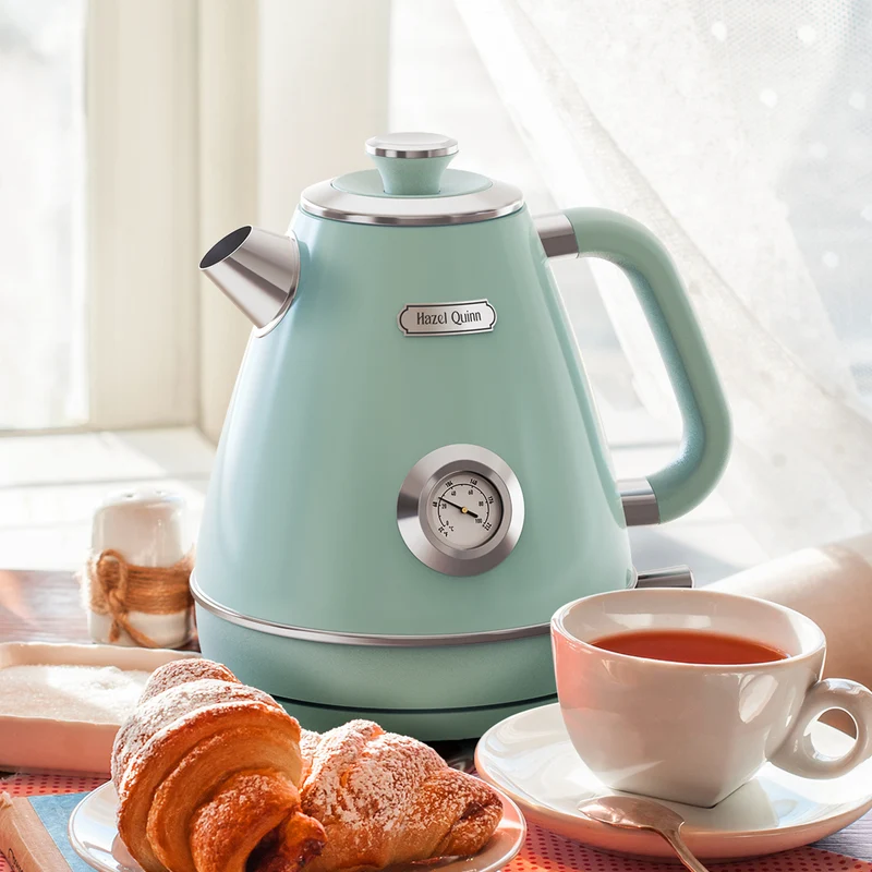 Mint Green Electric Kettle, with Food Grade 304 Stainless Steel, Dial Thermometer, 1.7 L (Available in the US, EU, AU)