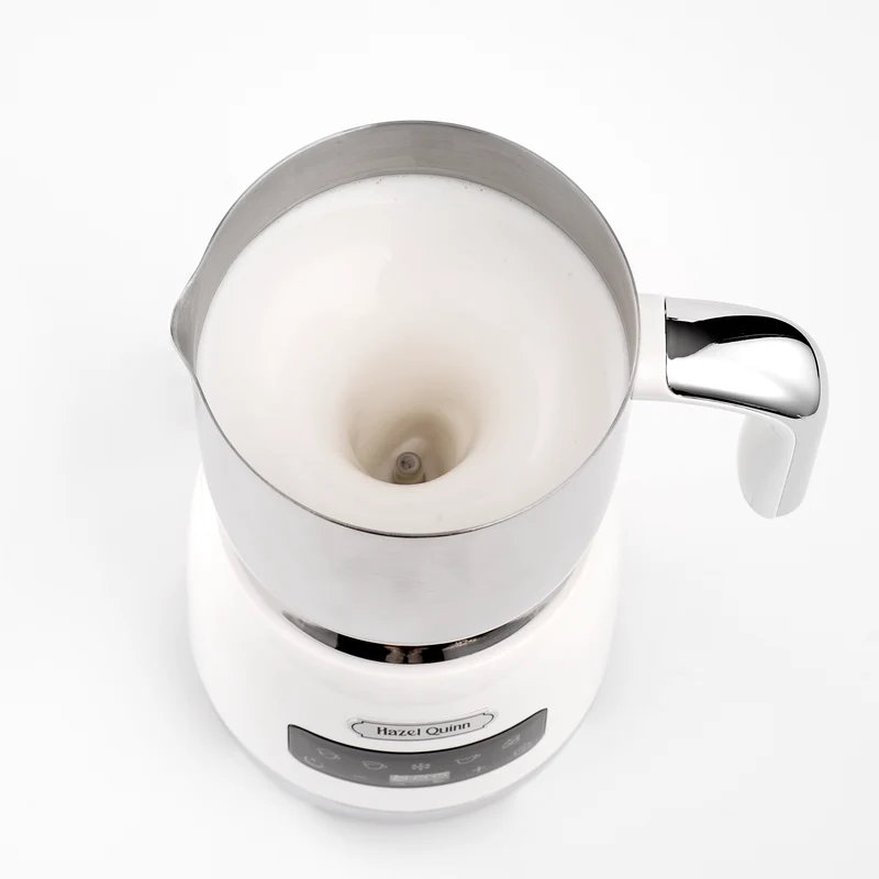 5-in-1 Electric Milk Frother, with Food Grade 304 Stainless Steel, LED Touch Screen, 0.4 L
