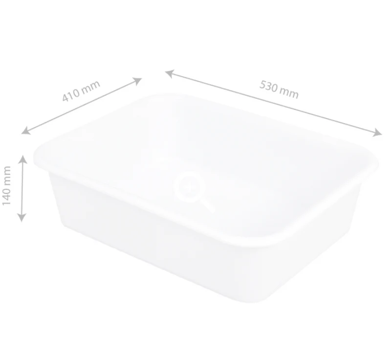 Bac à pâte rectangle 20L Gilac