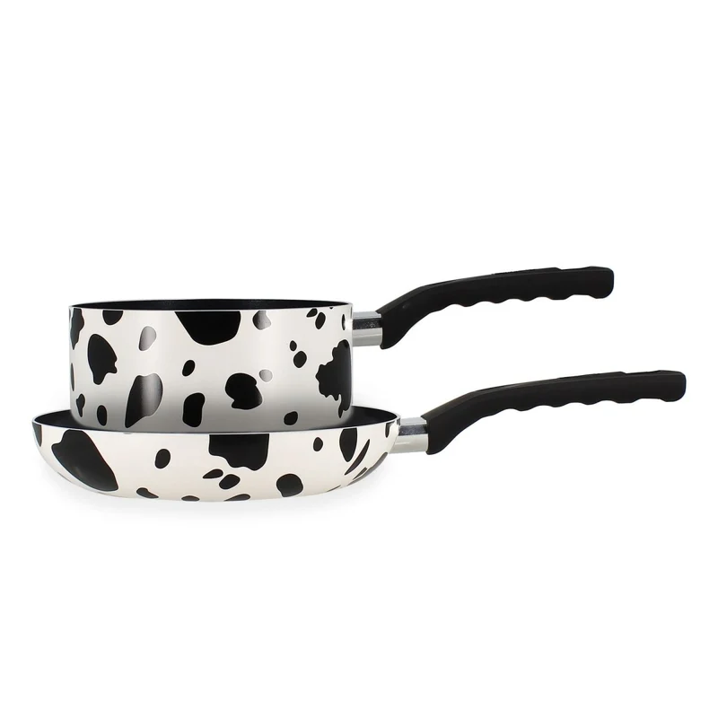 Lot de 2 pièces Vache en aluminium et revêtement céramique sans PFAS