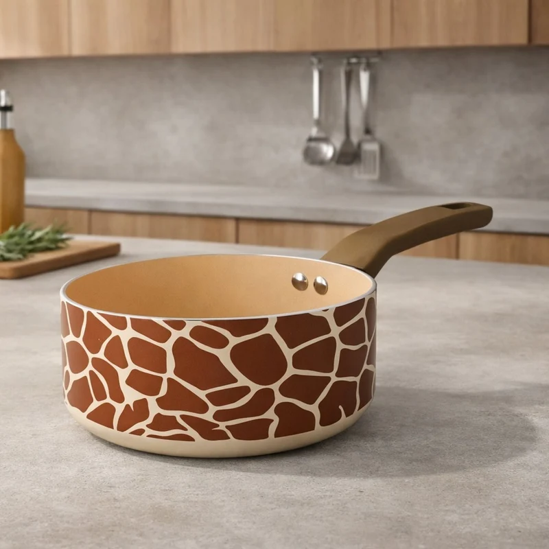 Lot de 2 pièces Girafe en aluminium et revêtement céramique sans PFAS