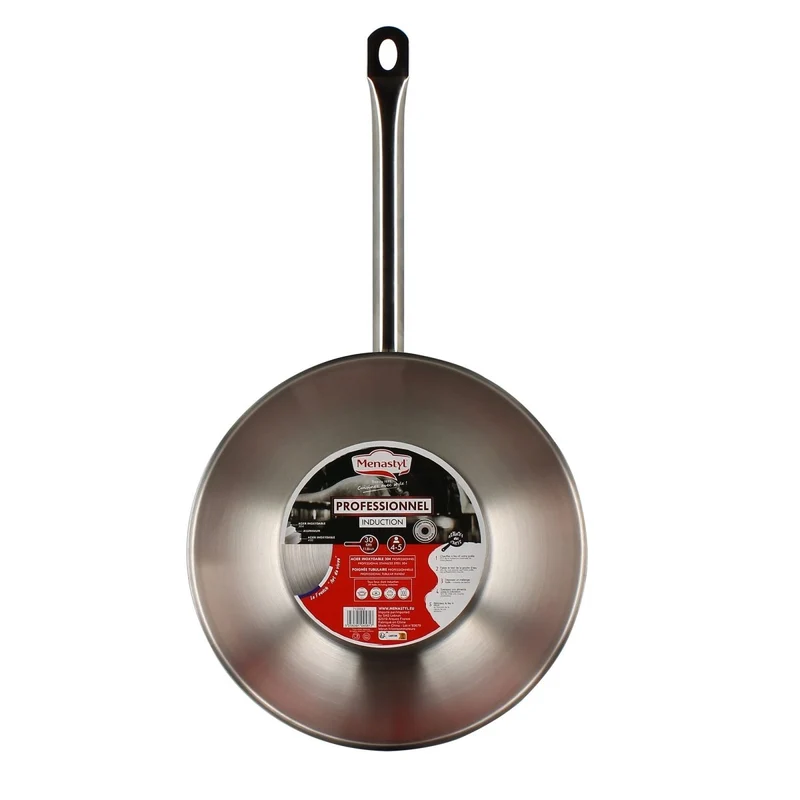 Wok "Professionnel" en acier inoxydable 30 cm